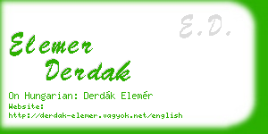 elemer derdak business card